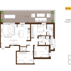 15-B4-floor-1-Rotshtein-Heights-3-Bedroom-Apartment