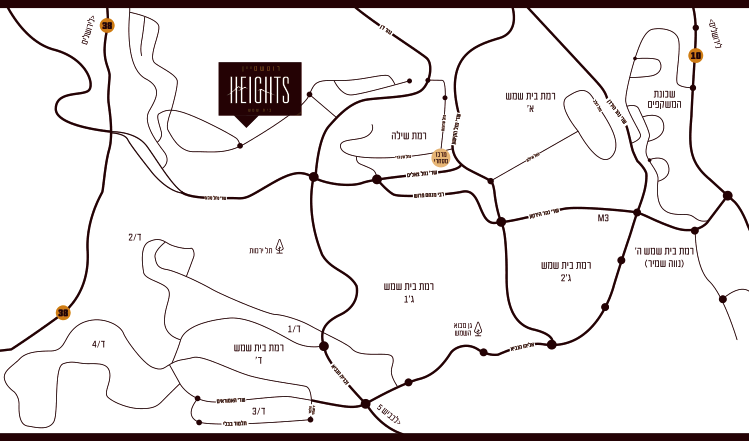 Map of Rotshtein Heights Ramat Beit Shemesh